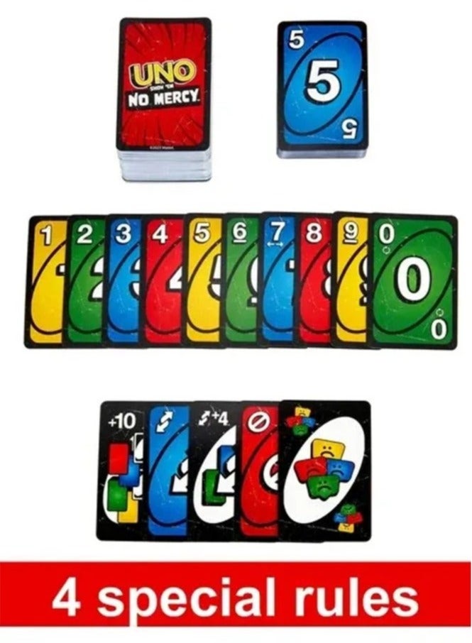 UNO Show Em No Mercy Card Game - New Party Table Family Entertainment UNO Games - Are Wild for 2-10 Players, 7+Years Old - Image 2