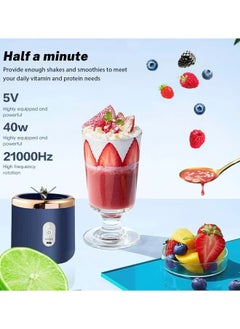 FPC 400ml Portable Small Electric Juicer - Stainless Steel Blade, Fruit & Vegetable Smoothie Blender, Compact Design, Easy-to-Use, Rechargeable, Ideal for Travel, Quick Juice Maker for Home & Office, Automatic Operation, Versatile Kitchen Tool  - Image 3