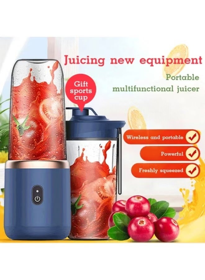 FPC - 400ml Portable Small Electric Juicer - Stainless Steel Blade, Fruit & Vegetable Smoothie Blender, Compact Design, Easy-to-Use, Rechargeable, Ideal for Travel, Quick Juice Maker for Home & Office, Automatic Operation, Versatile Kitchen Tool - Image 1