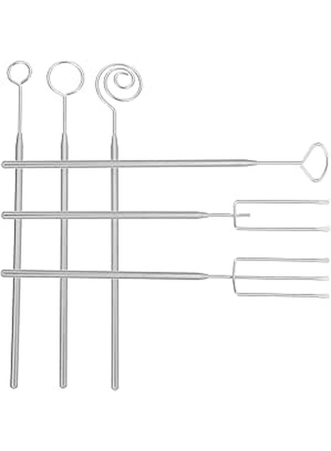 Stainless Steel Chocolate Dipping Forks Set 6Pcs Double Prong Fondue Tools For Baking - Image 1