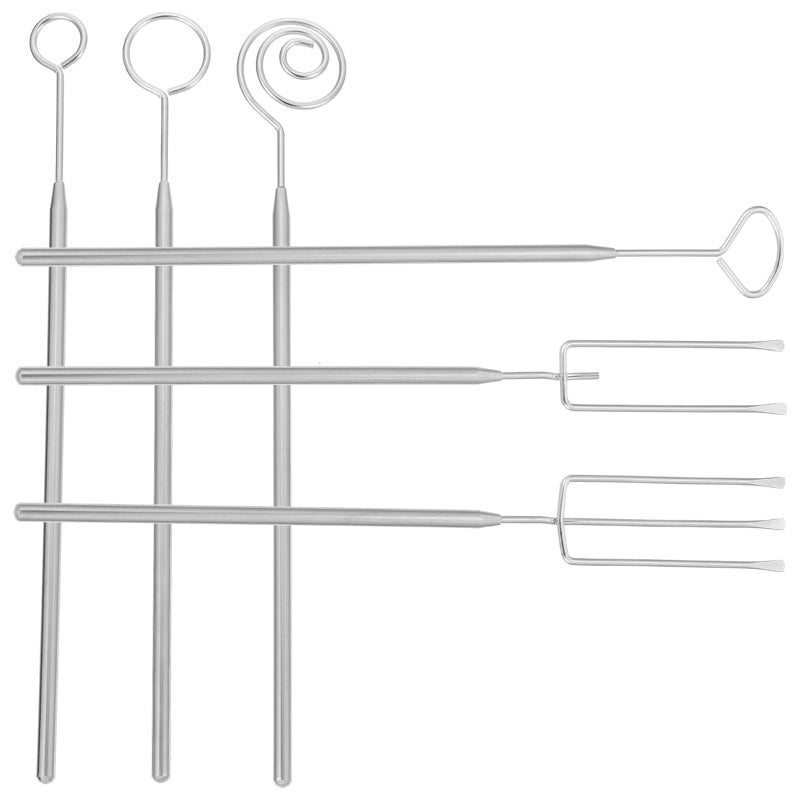 Stainless Steel Chocolate Dipping Forks Set 6Pcs Double Prong Fondue Tools For Baking - Image 2