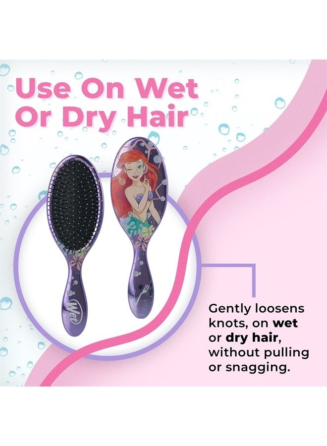 Wet Brush فرشاة شعر أصلية لفك التشابك، ديزني برينسيس أرييل - شعيرات إنتيلي فليكس فائقة النعومة - فرشاة فك التشابك تنزلق عبر التشابكات بسهولة لجميع أنواع الشعر - للنساء، الرجال، الشعر الرطب والجاف - Image 3