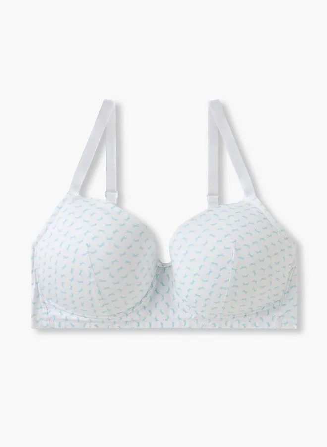 Splash FAV Printed Non Wired Plunge Bra