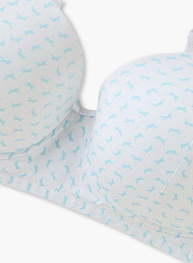 Splash FAV Printed Non Wired Plunge Bra - Image 3