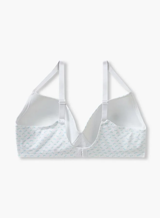 Splash FAV Printed Non Wired Plunge Bra