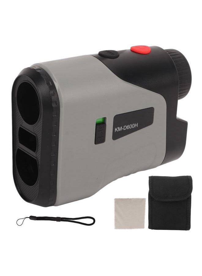 Golf Rangefinder High Accuracy 6.5X Magnification Clear View 656yd Laser Distance Meter with Slope Switch for Hunting Gray