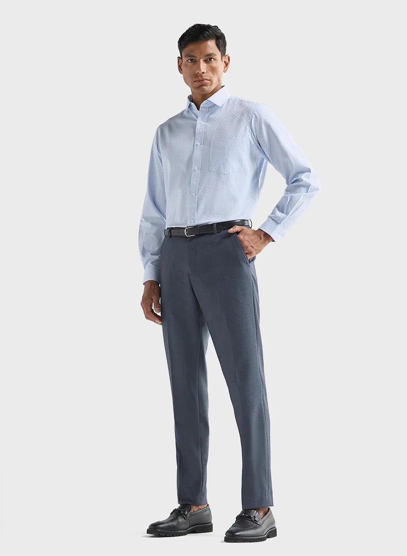 فاف Solid Regular Fit Trousers with Pockets
