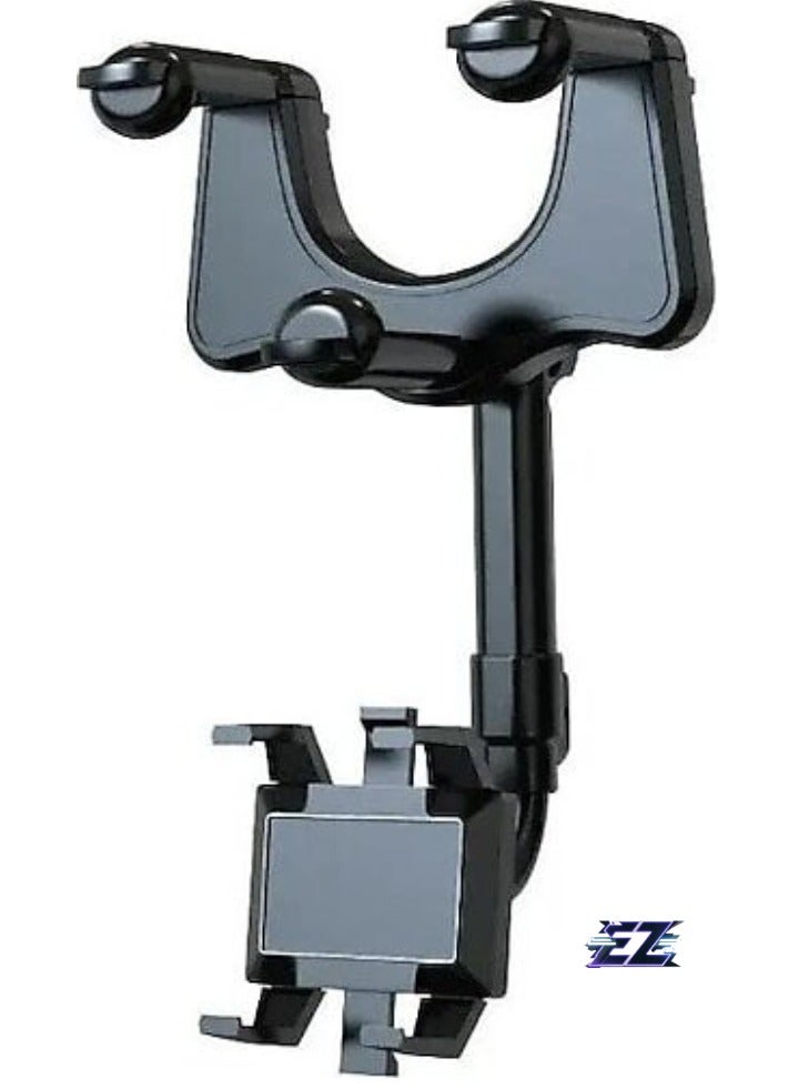 ELTRAZONE Car Rearview Mirror Phone Holder – 360° Rotational Adjustable Mount for Secure Smartphone Placement While Driving  - Image 4