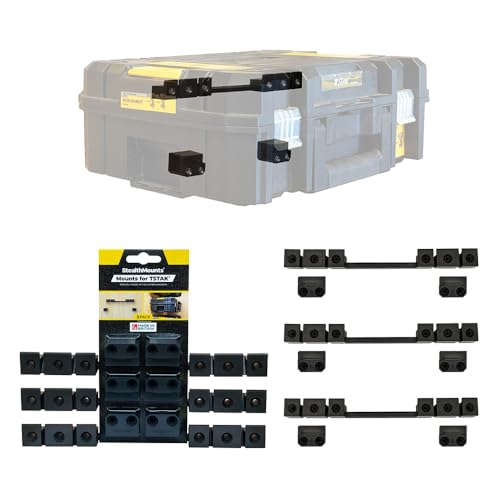 StealthMounts Mounts for DeWalt TSTAK (3 Pack) | Wall Mounting System for DeWalt T-STAK | Mounting Bracket - Image 1