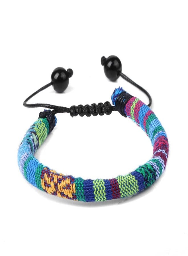 Pingyongchang Boho Surfer Bracelets Anklet Handmade Adjustable String Rope Braided Anklet Summer Friendship Waterproof Beach Jewelry for Women Men-B - Image 1