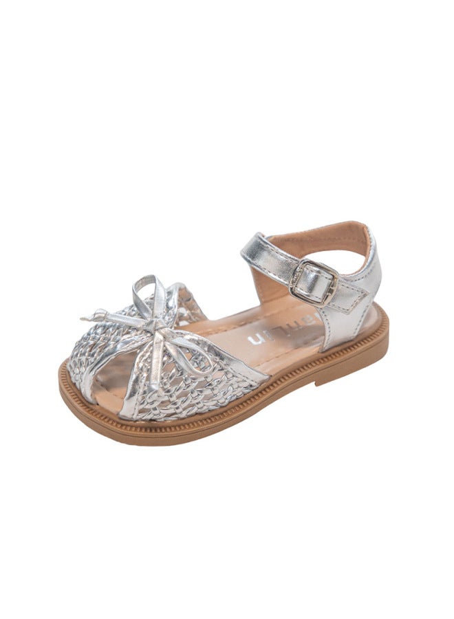 Summer Baby Girl Shoes Slip-on Girls' Sandals Children's Slippers Children's Princess Shoes Soft Sole Woven Shoes