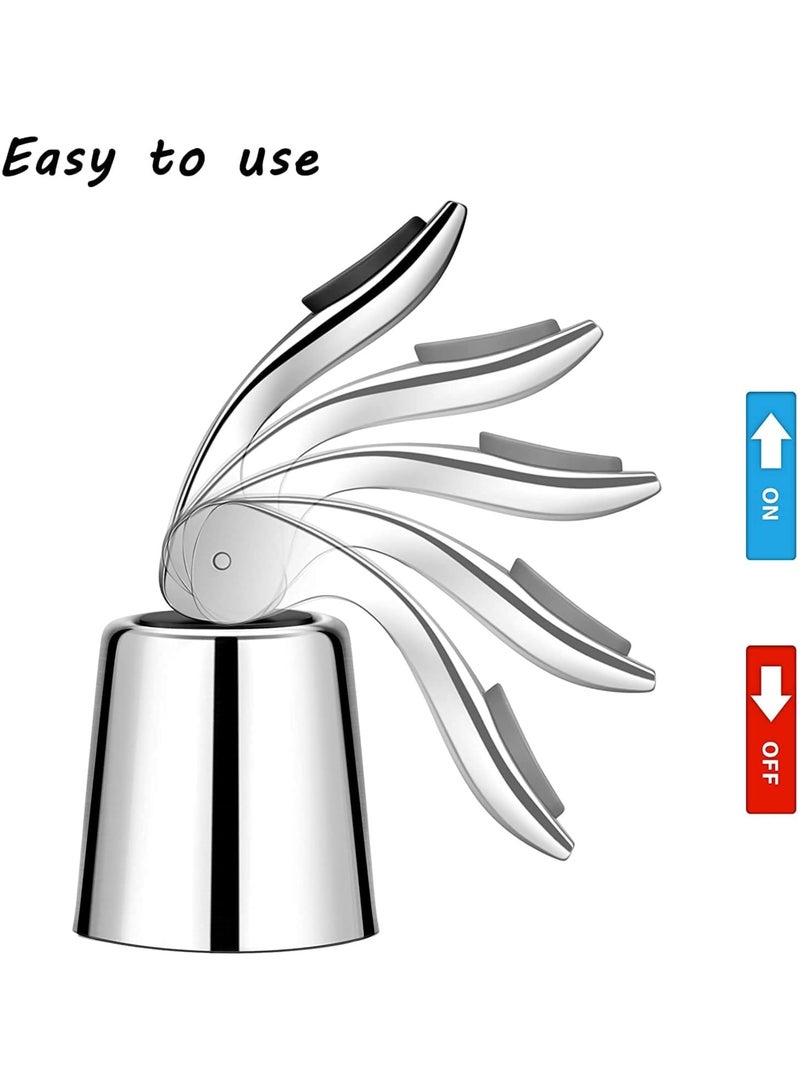 2 PACK Stainless Steel Bottle Stopper Expanding Beverage Bottle Stopper Reusable Bottle Saver Bottle Sealer Keeps Drink Fresh - Image 5