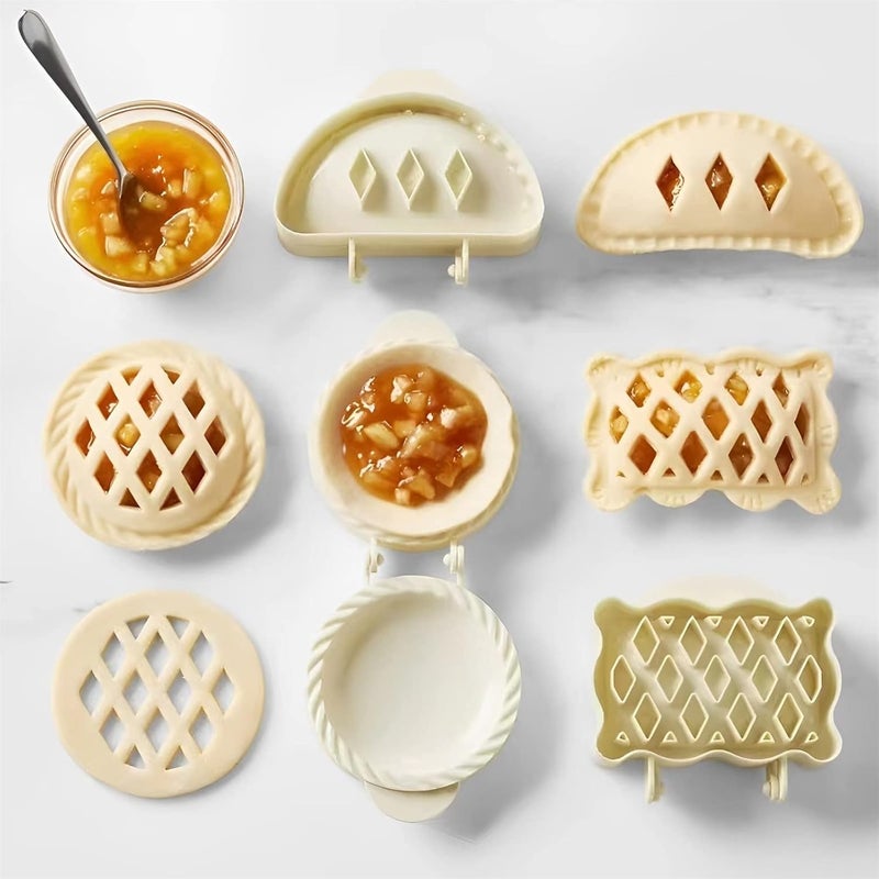 comfrt Set of 3 Classic Mini Hand Pie Pans Molds, Fall Hand Pie Molds, Hallowee Dough Presser Pocket Pie Molds,Perfect for Picnics,Barbecues and Lunch Boxes - Image 1
