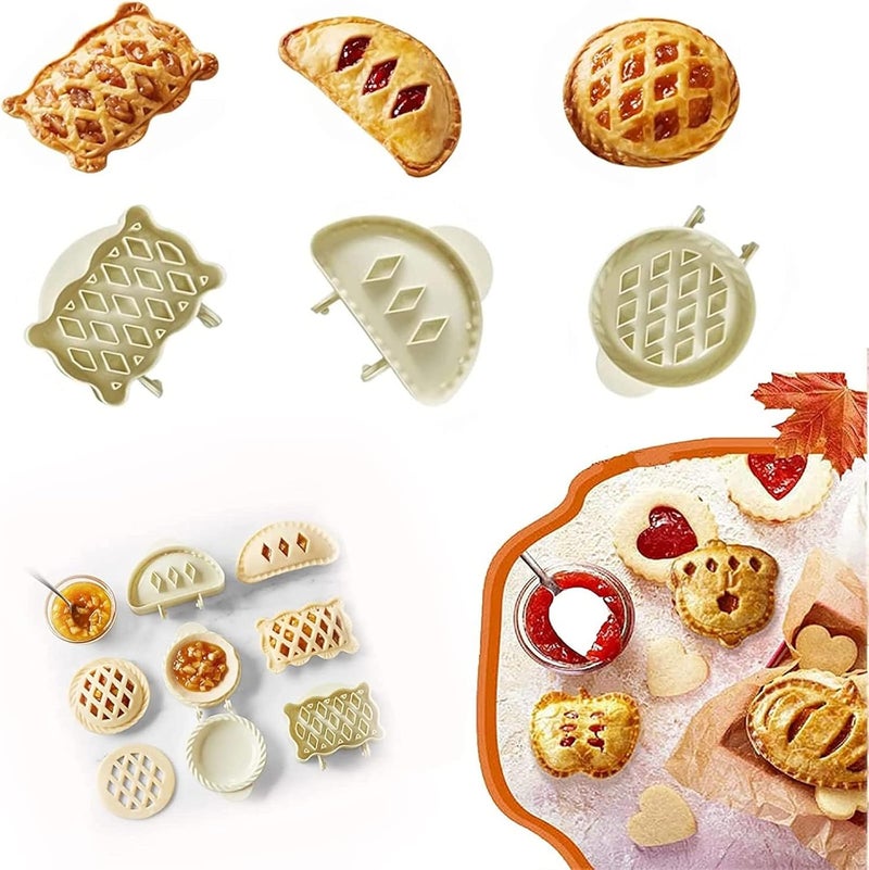 comfrt Set of 3 Classic Mini Hand Pie Pans Molds, Fall Hand Pie Molds, Hallowee Dough Presser Pocket Pie Molds,Perfect for Picnics,Barbecues and Lunch Boxes - Image 5