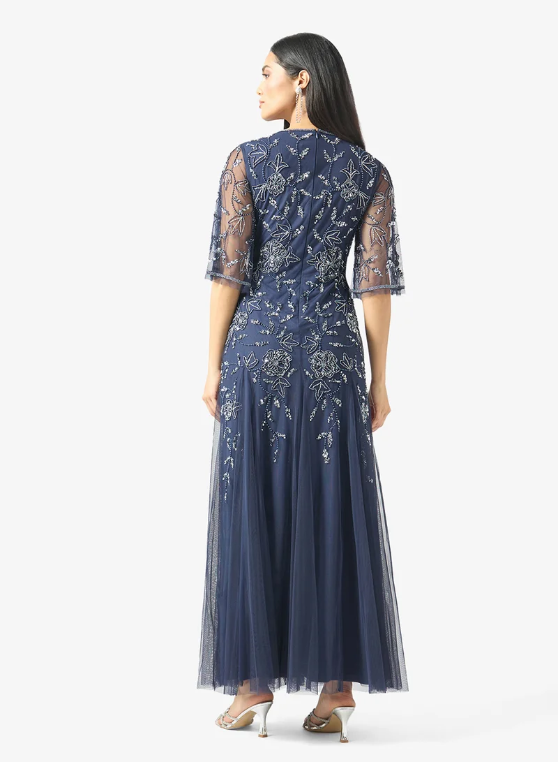 نمشي x Embelished A-line Gown
