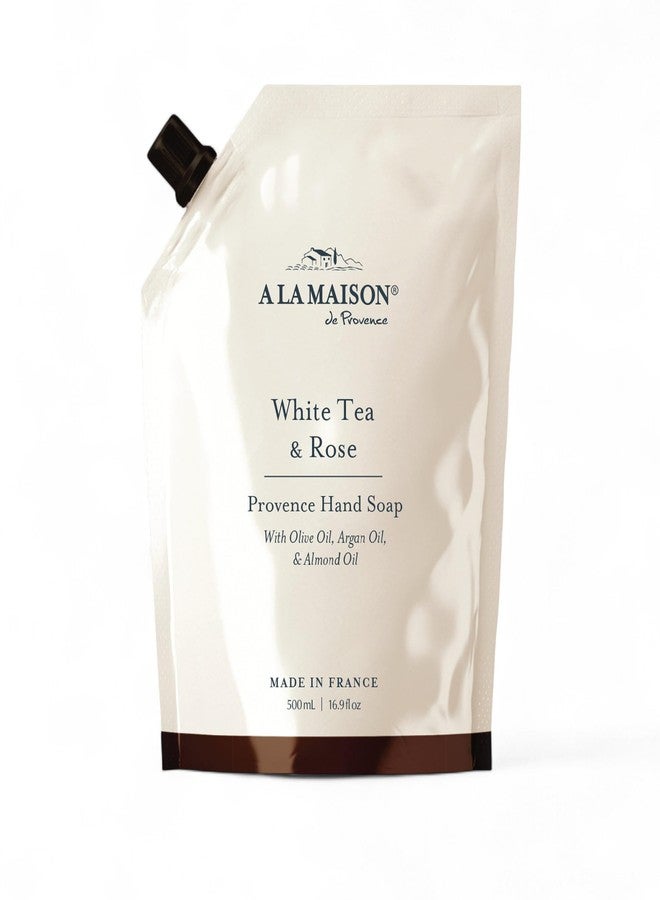 A LA MAISON Hand Soap Refill Pouch – White Tea & Rose – Liquid Hand Wash Refill, Eco-Friendly & Recyclable – Plant-Based, Biodegradable, Made in France – 16.9 fl oz – Amber Collection - Image 1