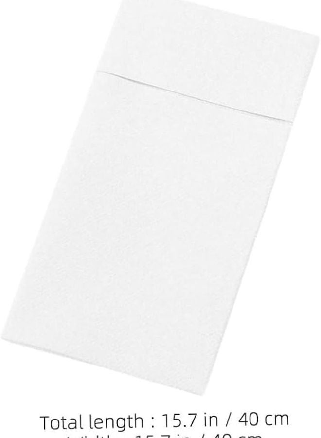 مناديل العشاء البيضاء القابلة للتصرف 50 قطعة مع قدرة امتصاص محسّنة لحفلات الزفاف والمناسبات - Image 3