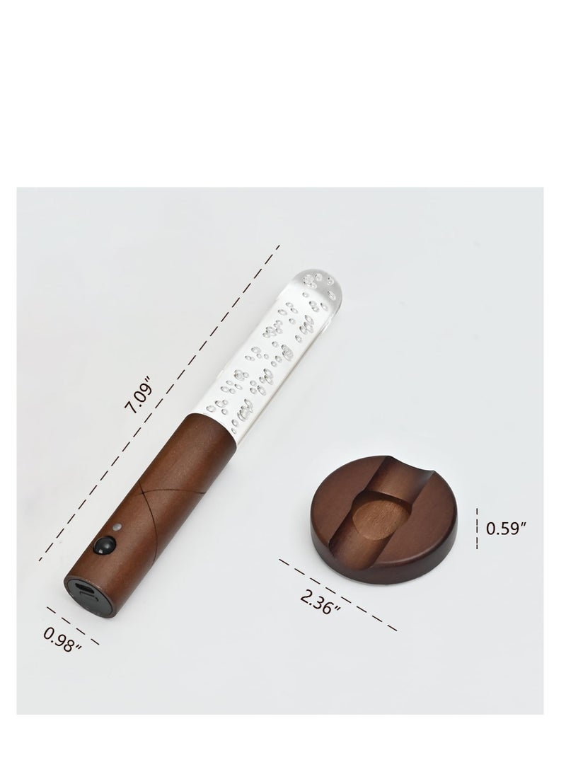 SOLARAE Motion Sensor Night Light, Rechargeable Smart Portable Sensor Night Light, Warm White Dimmable Nightlight, Stick-On Magnet Wall Lights, for Bedroom, Stair, Hallway, Kitchen (Walnut) - Image 2