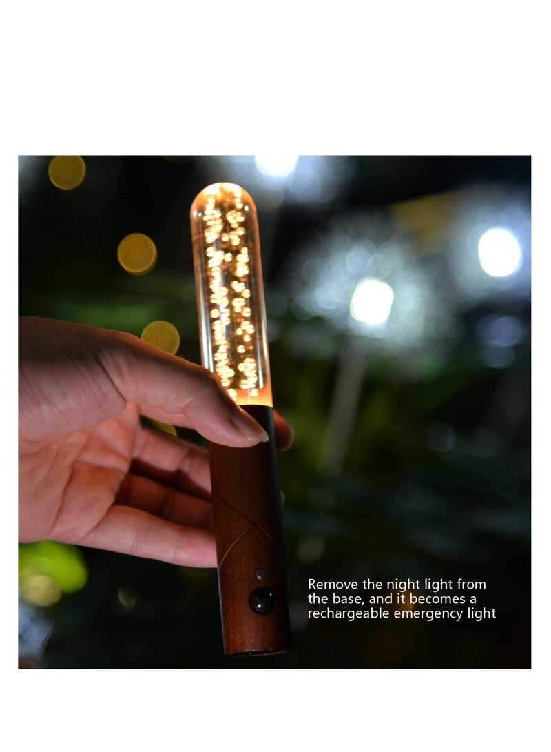 SOLARAE Motion Sensor Night Light, Rechargeable Smart Portable Sensor Night Light, Warm White Dimmable Nightlight, Stick-On Magnet Wall Lights, for Bedroom, Stair, Hallway, Kitchen (Walnut) - Image 5