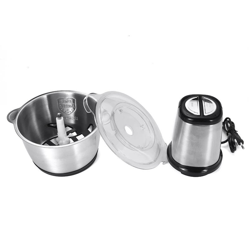 CREDLY Stainless Steel and Glass Electric Meat Grinders with Bowl for Kitchen Food Chopper Meat Vegetables Fruit and Nuts Blender 3L Meat Grinder - Image 4