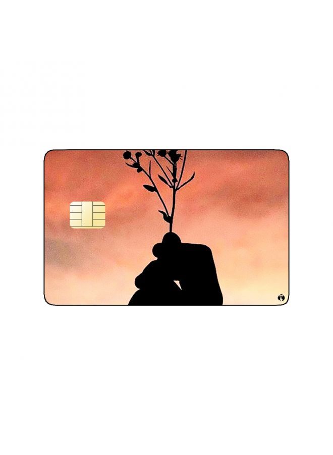 RKN PRINTED BANK CARD STICKER Aesthetic Roses Picture At Sunset - Image 1