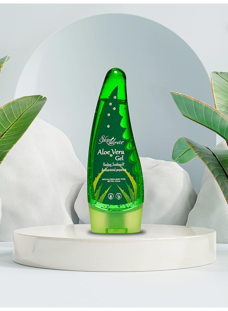 سكين سيكريتس جل "سكين سيكريتس" (Skin Secrets) متعدد الاستخدامات بخلاصة الصبار (الألوة فيرا) للعناية بالبشرة والشعر | خالٍ من البارابين والزيوت المعدنية والسيليكون والألوان - 120 مل - Image 1