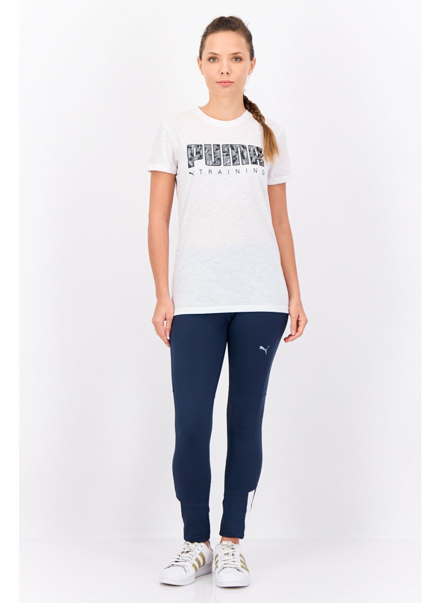 PUMA Women Sportwear Fit Short Sleeve Training T-Shirt, White  - Image 4