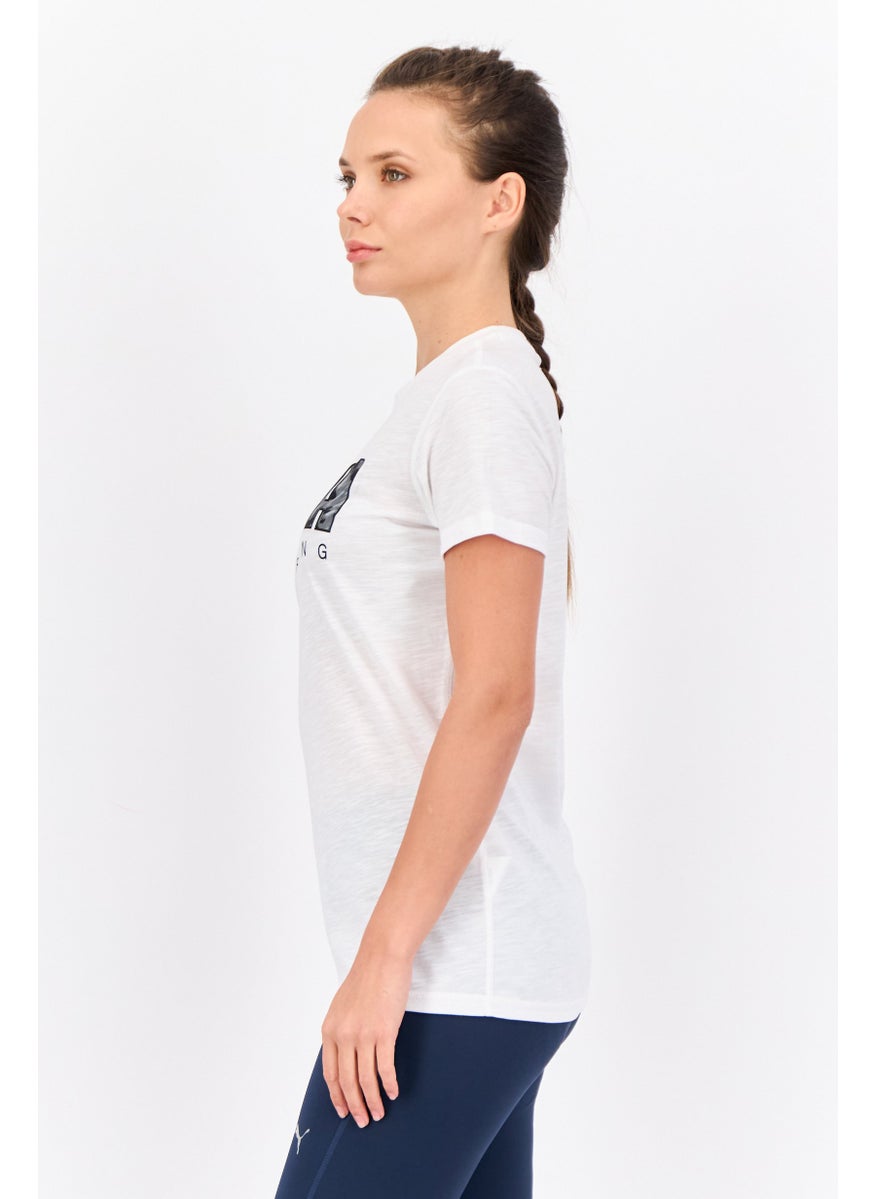 PUMA Women Sportwear Fit Short Sleeve Training T-Shirt, White  - Image 3