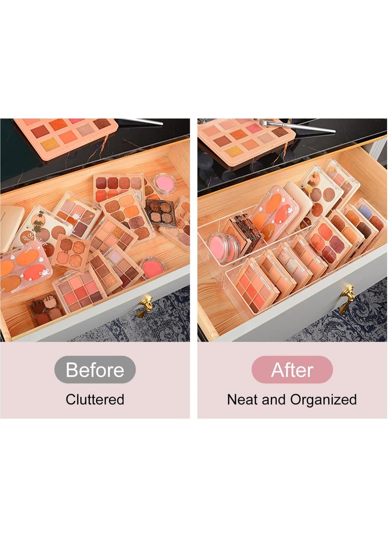 YelaJoy Acrylic Compact Organizer, 8 Cube Sections Makeup Organizer for Drawer, Makeup Organizer for Vanity, Countertop, Bathroom, Kitchen and Cabinet Storage （Clear） - Image 2