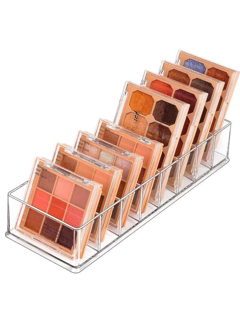 YelaJoy Acrylic Compact Organizer, 8 Cube Sections Makeup Organizer for Drawer, Makeup Organizer for Vanity, Countertop, Bathroom, Kitchen and Cabinet Storage （Clear） - Image 1