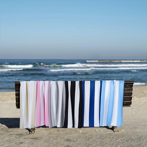 WILFA Extra Large Beach Towel - Oversized Mircofiber Beach Towel 40'' x 70'', XL Striped Lightweight Pool Towel, Big Cabana Swim Travel Towel for Adults Mens Women,Pink - Image 5