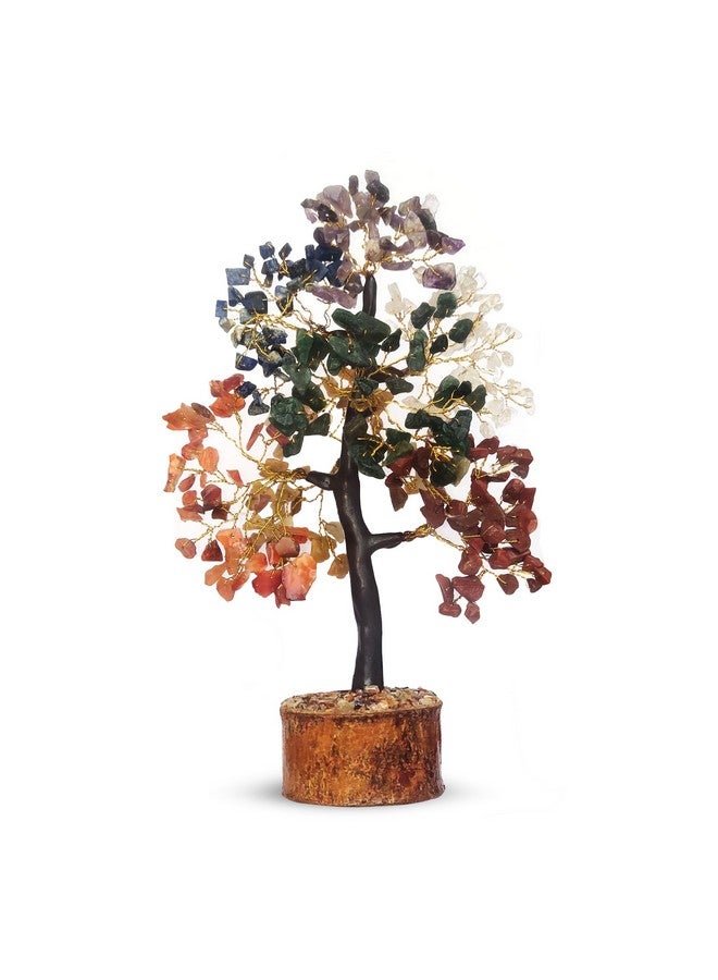 SOLAVA Seven Chakra Crystal Tree for Good Luck - 7 Chakra Tree for Natural Healing, Money, Health, Mental Peace, Vastu Correction, Positive Energy, and Reiki Healing - 300 Beads- 10-12 Inches - Image 1