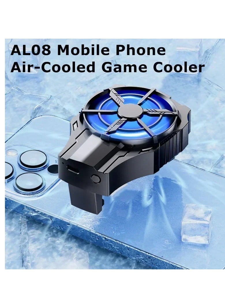 Generic AL08 Gaming Cooling Fan Back Cooler Holder Clamp Wireless Phone Cooler Fan with AH Battery  - Image 1