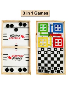 HIMCO Table game, consisting of 3 Ludo games + chess + quick fingers  - Image 3