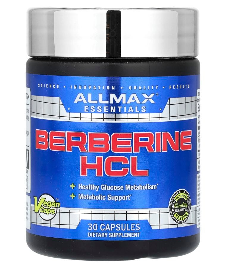Allmax Essentials Berberine HCL 500 mg  30 Vegan Capsules