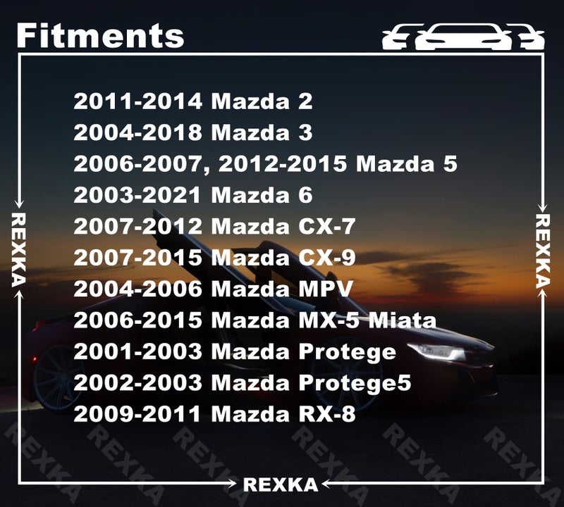 Rexka 30pcs Door Trim Panel Retainer Clips Compatible with Mazda G18K-51-SJ3 CX-7, CX-9, Mazda 2, Mazda 3, Mazda 5, Mazda 6, MazdaSpeed6, Miata, MPV MX-5 Miata, Protege, Protege 5, RX-8 - Image 3