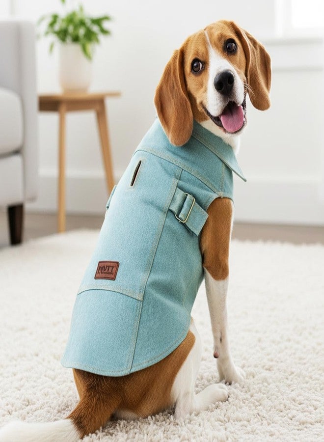 Mutt of Course The Stud Denim Dog Jacket (3XL Size for Dalmation, Indie, Boxer, etc) - Image 1