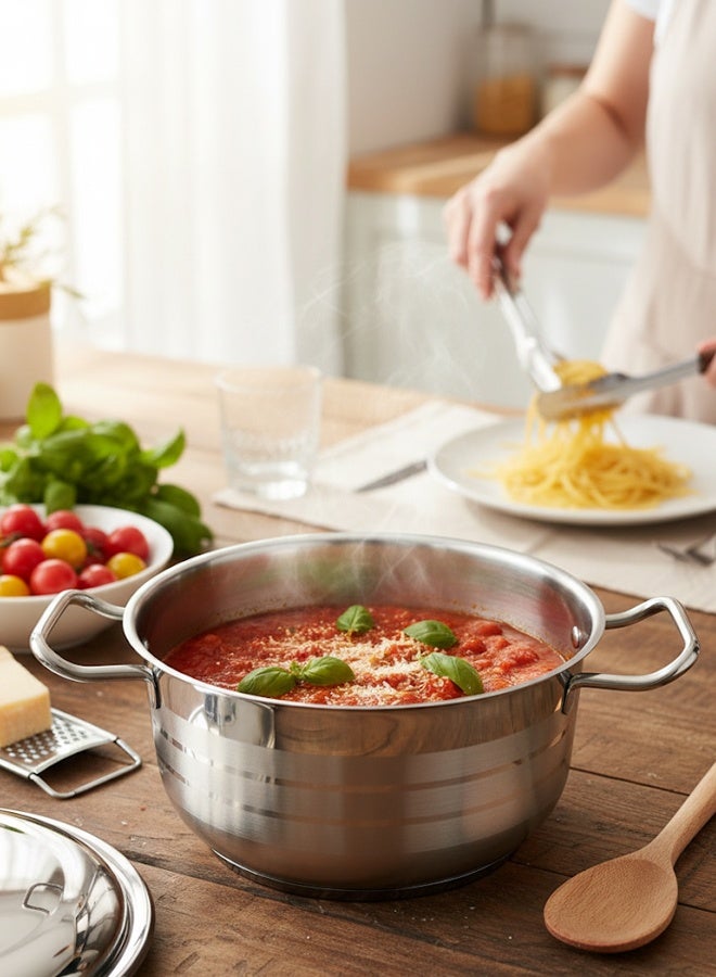 Trust Stainless Steel Cooking Pot 20CM Silver 18/10 (Made in Turkey) - Image 4