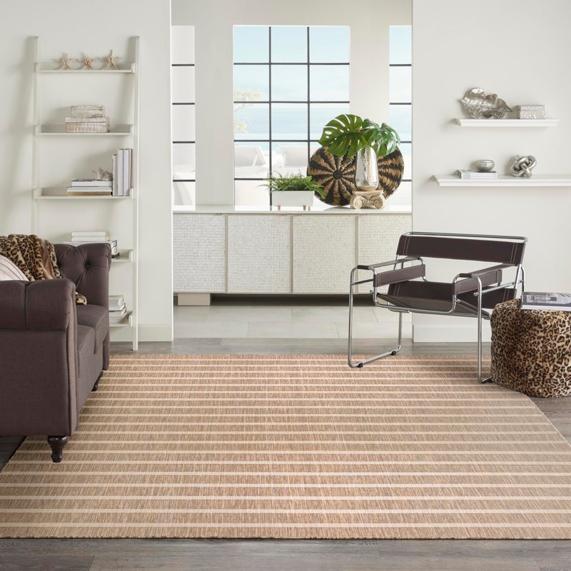 Nourison Home Positano Beige Ivory 8' x 10' Area Rug - Easy Clean, Non Shedding, Bed Room, Living Room, Dining Room, Kitchen (8' x 10') - Image 2