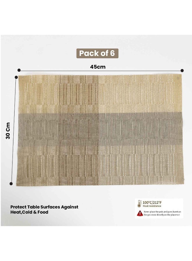 Rest Set Of 6 Heat Resistant Place Mats Washable PVC Table Mats  - Image 4