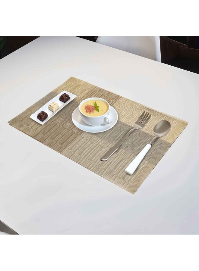 Rest Set Of 6 Heat Resistant Place Mats Washable PVC Table Mats  - Image 1