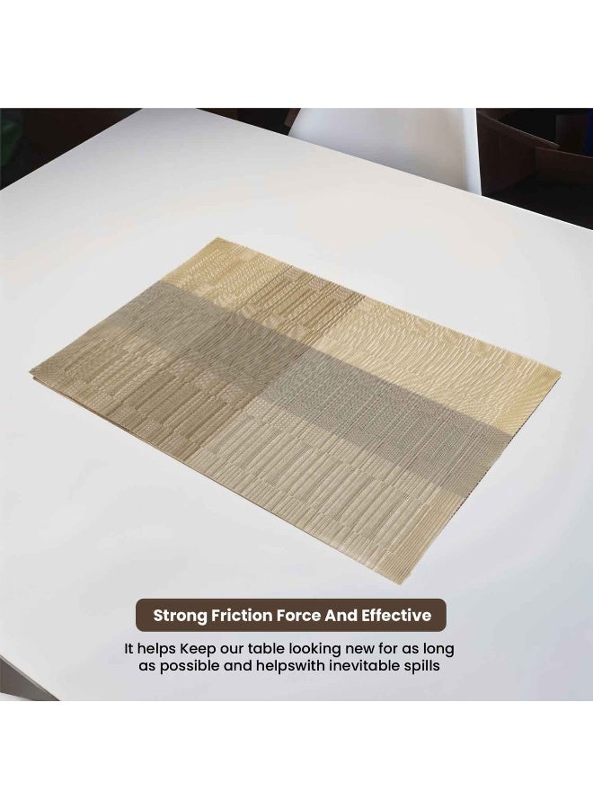 Rest Set Of 6 Heat Resistant Place Mats Washable PVC Table Mats  - Image 3