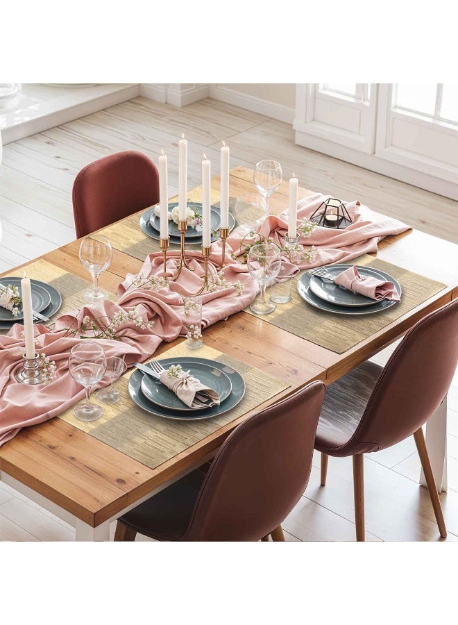 Rest Set Of 6 Heat Resistant Place Mats Washable PVC Table Mats  - Image 2