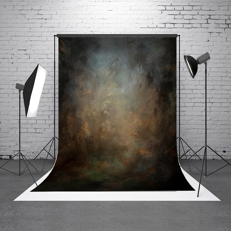 HMTFOTO خلفيات تصوير بورتريه قديم مموه 5x7 قدم مع بقع صدأ Abstract - Image 3