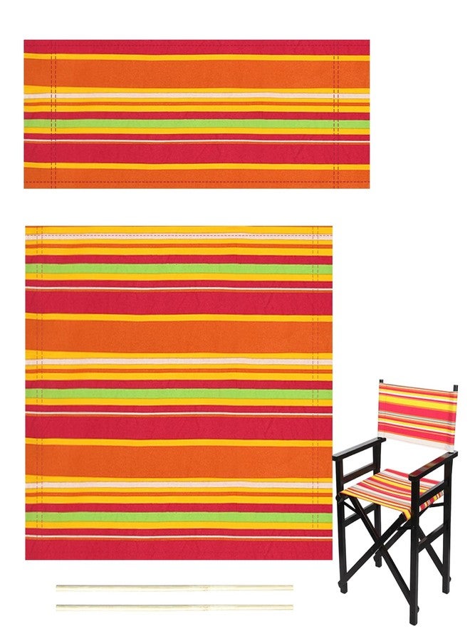 Drhomeam Director Chair Replacement Canvas, Directors Chair Replacement Covers For Beach Chairs, White Black Red Rainbow Canvas Seat Stool Protector For Home Director (Multi-Color) - Image 1