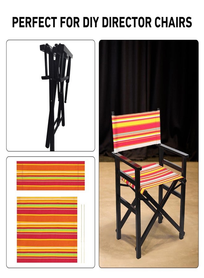 Drhomeam Director Chair Replacement Canvas, Directors Chair Replacement Covers For Beach Chairs, White Black Red Rainbow Canvas Seat Stool Protector For Home Director (Multi-Color) - Image 4