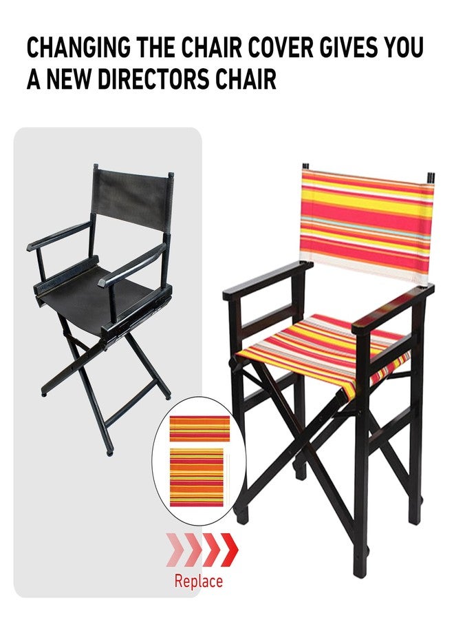 Drhomeam Director Chair Replacement Canvas, Directors Chair Replacement Covers For Beach Chairs, White Black Red Rainbow Canvas Seat Stool Protector For Home Director (Multi-Color) - Image 5