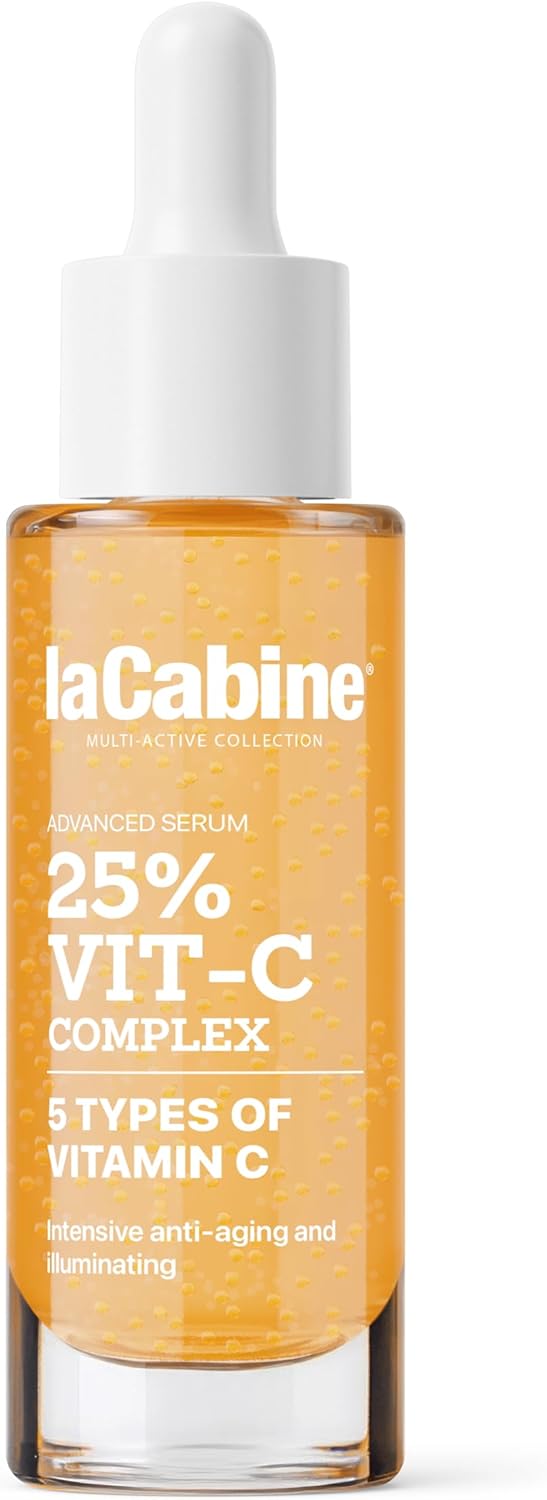 laCabine Advanced Serum 25 VitC Complex Brightening AntiAging Serum with 5 Stabilized Vitamin C Forms Antioxidant Firming Spot Corrector