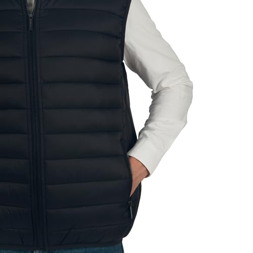 Alpine Swiss Clark Mens Puffer Vest Down Alternative Water Resistant Packable Outerwear Zip Up Pockets Warm Versatile Layer BLK Medium - Image 2