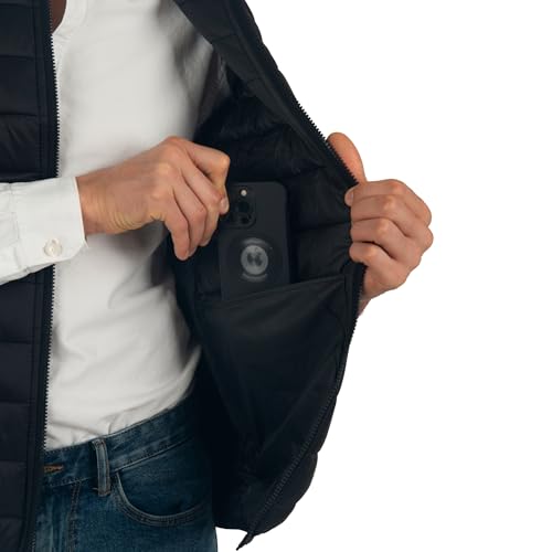 Alpine Swiss Clark Mens Puffer Vest Down Alternative Water Resistant Packable Outerwear Zip Up Pockets Warm Versatile Layer BLK Medium - Image 3